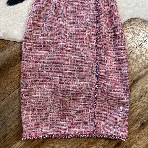 Banana Republic Pink Tweed Wrap Dress - Picture 2 of 10